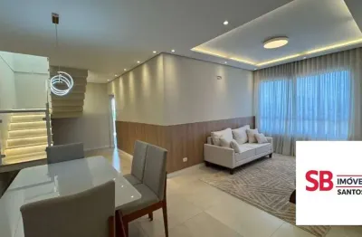 Cobertura com 4 dormitórios à venda, 242 m² por r$ 1.190.000,00 - boqueirão - santos/sp
