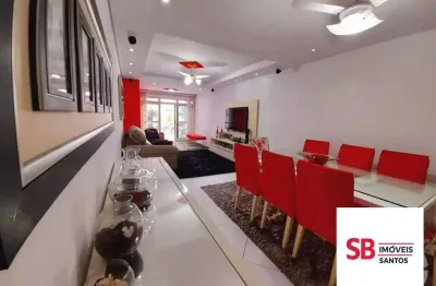 Apartamento com 3 dormitórios à venda, 151 m² por r$ 911.000,00 - gonzaga - santos/sp