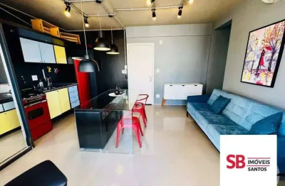 Apartamento com 1 dormitório à venda, 44 m² por r$ 680.000,00 - ponta da praia - santos/sp