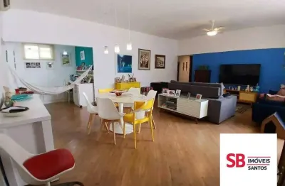 Apartamento com 2 dormitórios à venda, 146 m² por r$ 890.000,00 - gonzaga - santos/sp