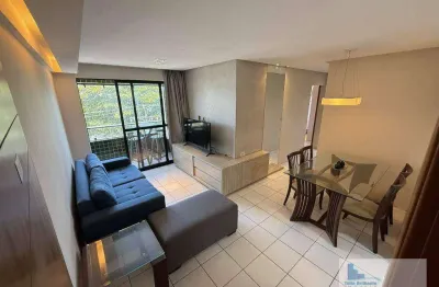 Apartamento mobiliado com 3 dormitórios para alugar, 71 m² por r$ 3.500/mês - imbiribeira - recife/pe