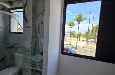 Deslumbrante ap frente mar 2 dorms 2 banheiros sacada vista mar.