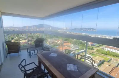 Lindo apartamento para locação no guarujá, com 2 dormitórios e excelente vista para o mar