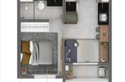 Apartamento studio para venda 24m², 1 dormitório - pinheiros.