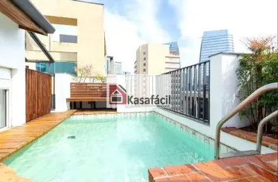 Cobertura duplex, mobiliada, na vila olímpia, são paulo/sp