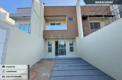 Casas duplex de alto padrão com 3 quartos e 3 banheiros no luzardo viana  -  maracanaú