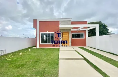 Belíssima casa linear com 3 quartos, sendo uma suíte no condomínio dom village.