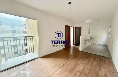 Apartamento novo em maria paula, com 2 quartos, cozinha americana e varanda.