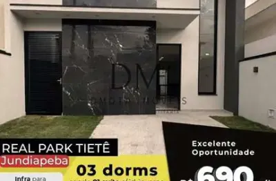 Casa em condomínio fechado com 3 quartos à venda no Real Park Tietê Jundiapeba, Mogi das Cruzes 