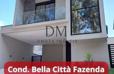 Casa mobiliada no condomínio bella citta fazenda rodeio