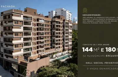 Apartamento pronto para morar em perdizes, com 144 m2, 3 suites e 3 vagas