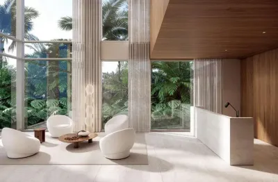 Uma criação arquitetônica que coexiste harmoniosamente com a rica herança cultural, seu apartamento corá da art haus na praia de armação  -  penha