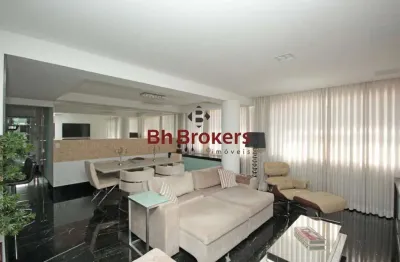 Apartamento mobiliado com 3 quartos para locação na savassi.