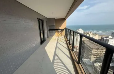 Apartamento alto padrão, 2 suítes, 2 vagas, andar alto - aviação - praia grande