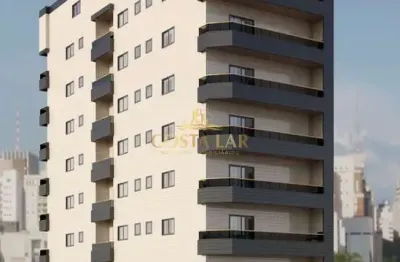 Apartamento em construção no forte - praia grande. 2 quartos, 1 suíte, 1 vaga!
