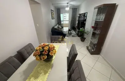 Apartamento de 100m² úteis, 2 quartos e churrasqueira- guilhermina, praia grande
