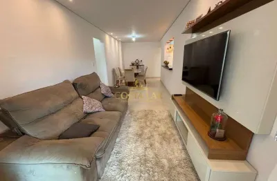 Apartamento mobiliado, 3 quartos (2 suítes), 2 vagas - forte, praia grande