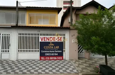 Sobrado `a venda  no canto do forte com espaço gourmet e  em praia grand - sp