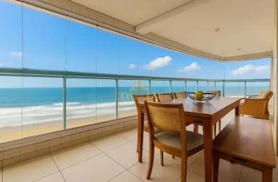 Apartamento alto padrão frente mar, com 3 suítes, 2 vagas - praia grande/sp