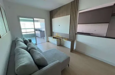 Apartamento mobiliado, 3 quartos (1 suíte), 2 vagas - mirim - praia grande/sp.