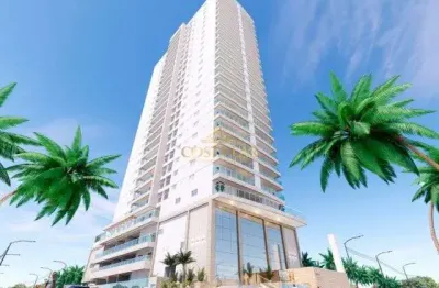 Apartamento 3 dormitórios vista mar, sacada gourmet lazer completo, guilhermina