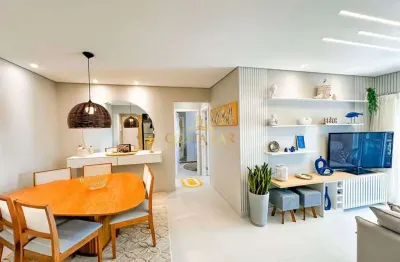 Apartamento mobiliado, alto padrão, 2 quartos e vista mar - mirim, praia grande!