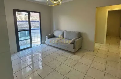 Apartamento mobiliado com 1 quarto e 1 vaga no forte - praia grande. visite!