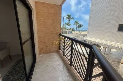 Apartamento reformado, vista mar, 2 quartos, 1 vaga - aviação - praia grande!