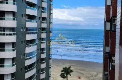 Apartamento 2 dormitórios, sofisticado ,canto do forte, vista lateral para o mar