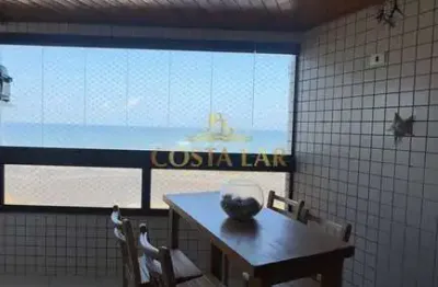 Sofisticação frente  mar – amplo apartamento mobiliado no maracanã, praia grande