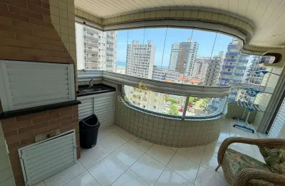 Apartamento 85m2 vista mar na guilhermina a 100m da praia com 2 vagas e lazer