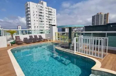 Apartamento no canto do forte com lazer completo, 2 vagas e sacada envidraçada