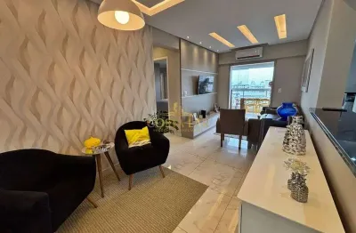 Apartamento mobiliado, 2 quartos (2 suítes), 2 vagas - Guilhermina, Praia Grande