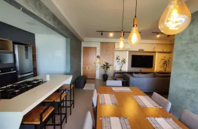 Apartamento alto padrão de 3 quartos, 2 vagas, mobiliado - Forte - Praia Grande