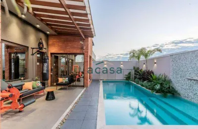Sobrado alto padrão com 4 suítes e piscina à venda, 291 m² por r$ 2.680.000 - alto alegre - cascavel/pr