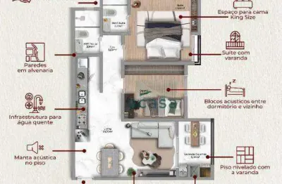 Apartamento no ed. paris palace à venda, 56 m² por r$ 585.936 - neva - cascavel/pr