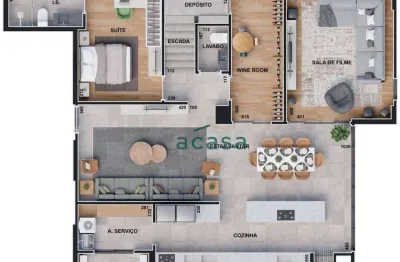 Apartamento duplex à venda, 264 m² por r$ 2.560.000,00 - tropical  - cascavel/pr