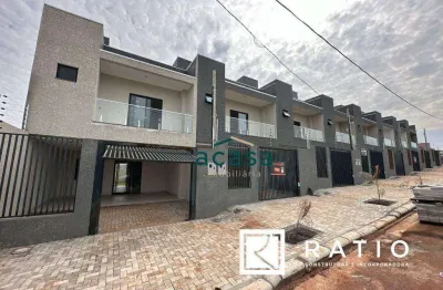 Sobrado com 1 suíte e 2 dormitórios à venda, 138 m²- esmeralda - cascavel/pr
