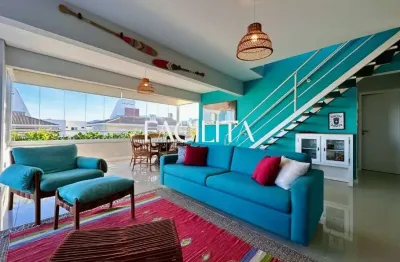 Cobertura com 3 quartos para alugar na rua radialista dakir polidoro, 255, campeche, florianópolis por r$ 17.900