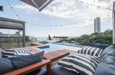 Cobertura de alto padrão, construtora clave, vista perene para o rio, 3 suítes,