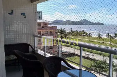 Lindíssimo apartamento frente mar, com 98m2, 3 dormitórios sendo uma suíte, uma vaga de garagem,  n