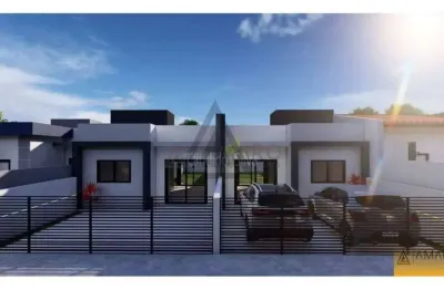 Casa com 43m² - 2 quartos , 1 banheiro, sala estar/jantar, cozinha, churrasqueira e área de serviço.  vaga de garagem descoberta para 2 veículos.