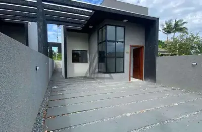 Casa à venda em itapoá, balneário mariluz, com 3 quartos, 76,58m²