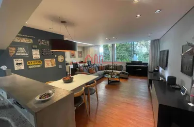 Apartamento com 80 metros, para locação , 1 ou 2 dormitórios, suitão, lazer, 1 vaga, vista árvores.