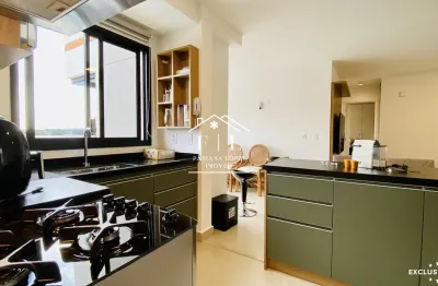 Varanda e aconchego em um apto todo mobiliado para locação em atibaia.