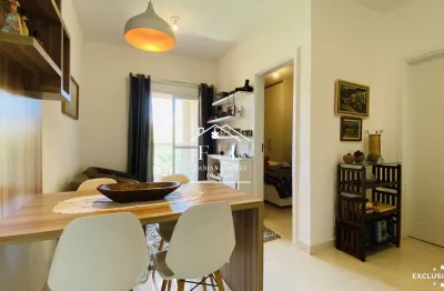 Quer morar sozinho? Apê mobiliado, com varanda gourmet e elevador, para locação na Lucas Nogueira Garcez, em Atibaia.