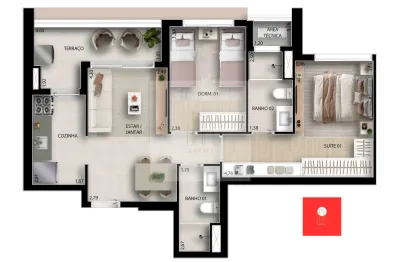 “tenho uma oportunidade única para você: um apartamento 61m2 no garden design, no caminhos da lapa