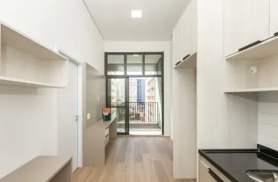 Studio no brooklin com arquitetura contemporânea, varanda espaçosa e localização privilegiada