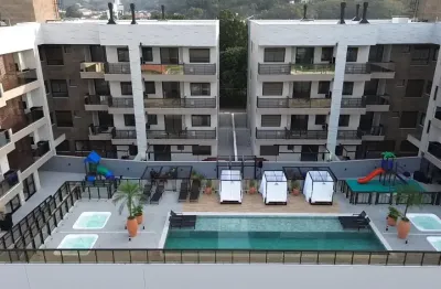 Estilo resort - home clube completo! apartamento com 2 quartos na praia de palmas, frente rua