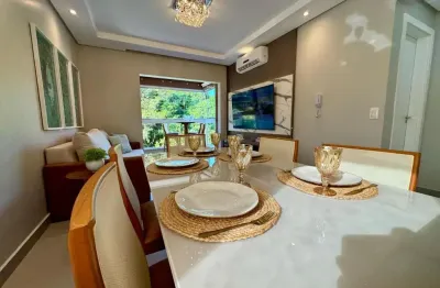 Oportunidade com financiamento direto com proprietário! lindo apartamento mobiliado e decorado, 2 quartos sendo 1 suíte, na praia de palmas para venda